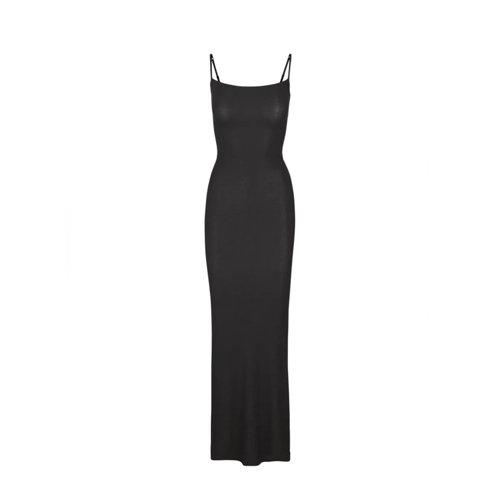 Skims Soft Lounge Long Slip Dress - Onyx - Sz. Small